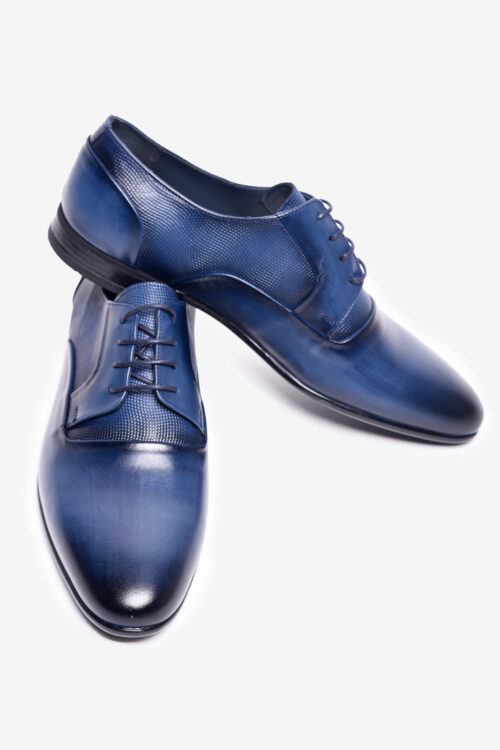Manzetti kék bőr férfi cipő 3110-30
